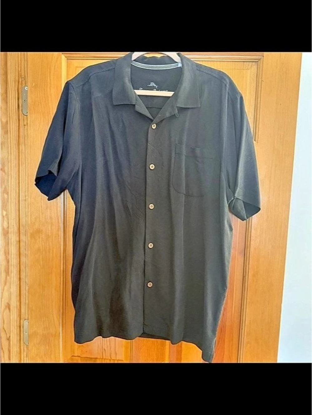 Tommy Bahama Men's Black Button Down Shirt Size Large Like New